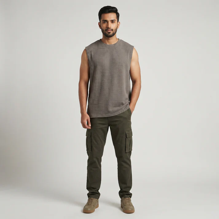 Structured Crew Neck Oversize T-Shirt
